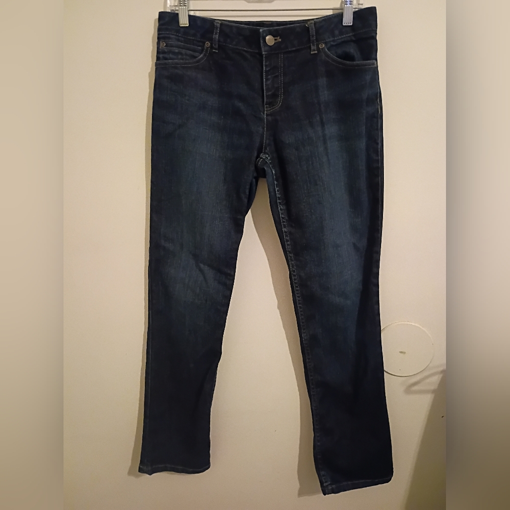 J. Jill Dark Women's Blue Slim-Leg Stretch Jeans Sz 8‎